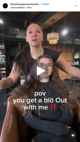 Instagram blo out reel